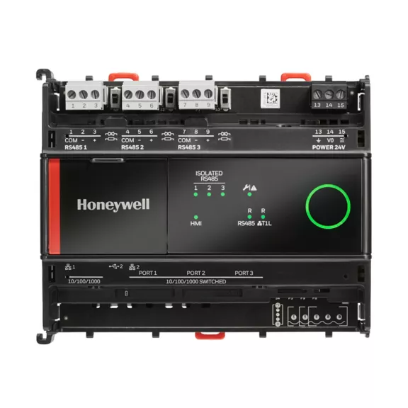  - Honeywell  N-ADV-133-H-C - Appareil Niagara avec 1+3 interfaces Ethernet (1 isolée et 1 commutée), 3 interfaces RS485, port HMI, et extension E/S.