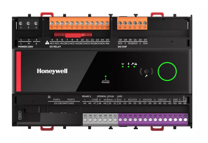  - Honeywell  UN-RS0844ES230NMC - Optimizer Unitary - contrôleur programmable: BACnet IP (10Base-T): 8UIO: 4SSR: 4 relais: 230VAC: version S