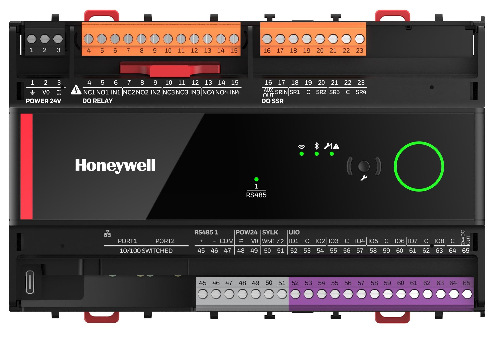  - Honeywell  UN-RS0844ES24NMC - Optimizer Unitary - contrôleur programmable: BACnet IP (10Base-T): 8UIO: 4SSR: 4 relais: 24VAC: version S