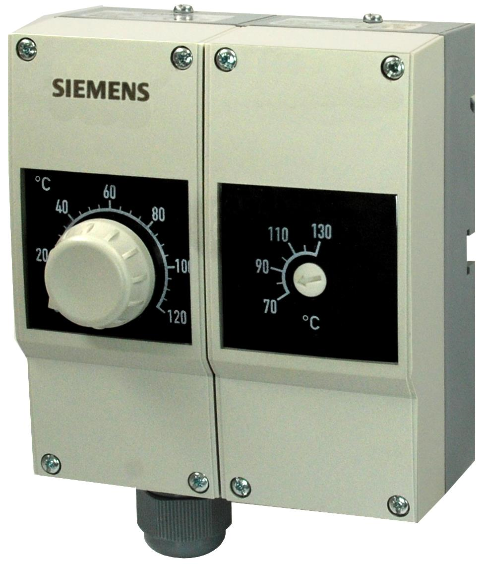 CAPTEURS ToR - Siemens  RAZ-TW.1000P-J - Thermostat double de réglage ext 15...95°C int 15...95°C (1/2" 100mm)