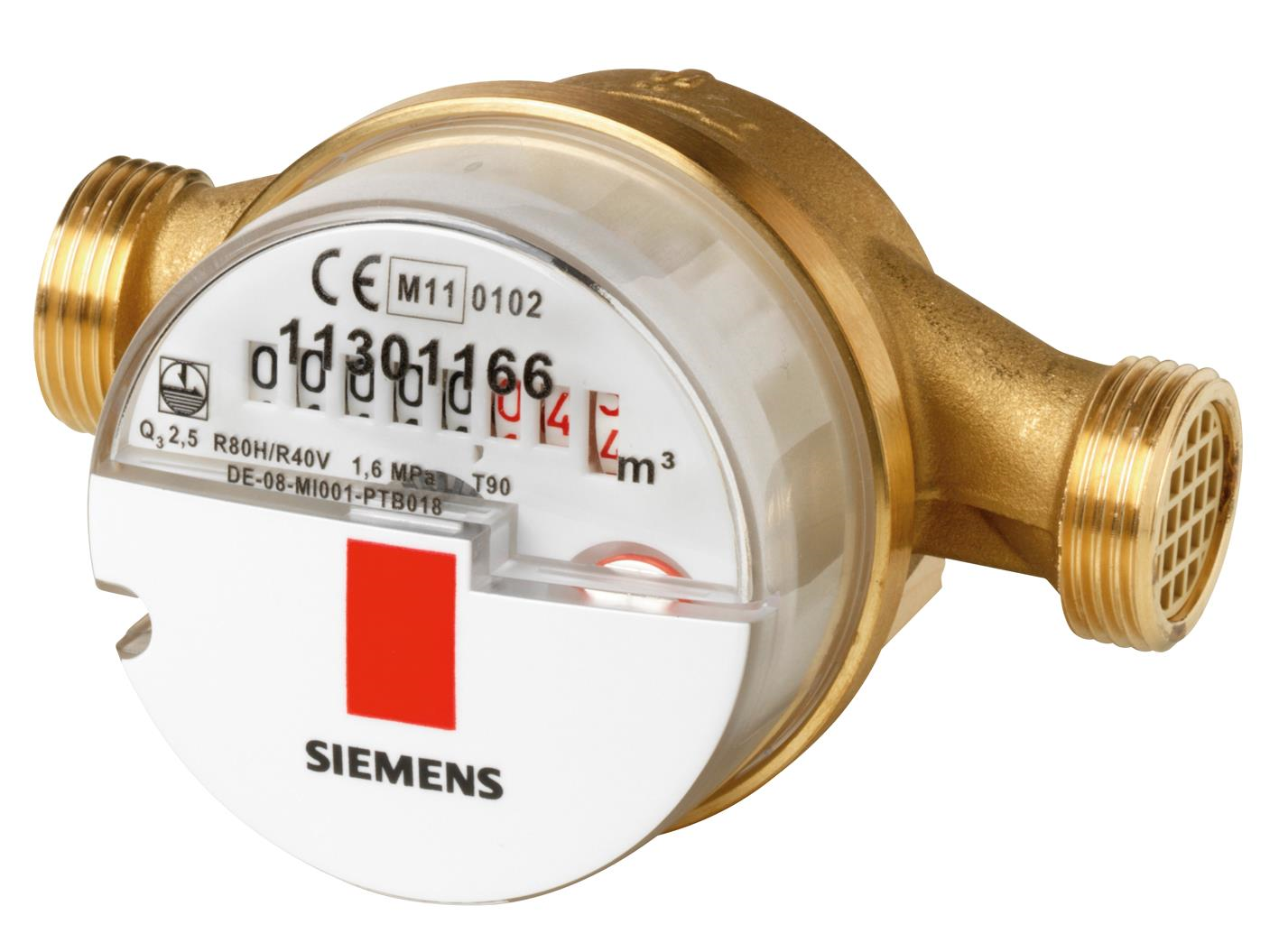 Compteurs de passage - Siemens  WFK30.D110 - Compteur mécanique pour eau froide (max. 30°C) 3/4" 2.5m³/h 110mm