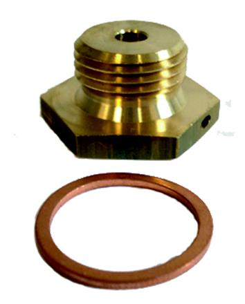 Accessoires - Siemens  WZT-A38 -  Adaptateur G 3/8 B" avec trou fileté pour le montage du capteur DS M10x1 mm, avec joint G 3/8"