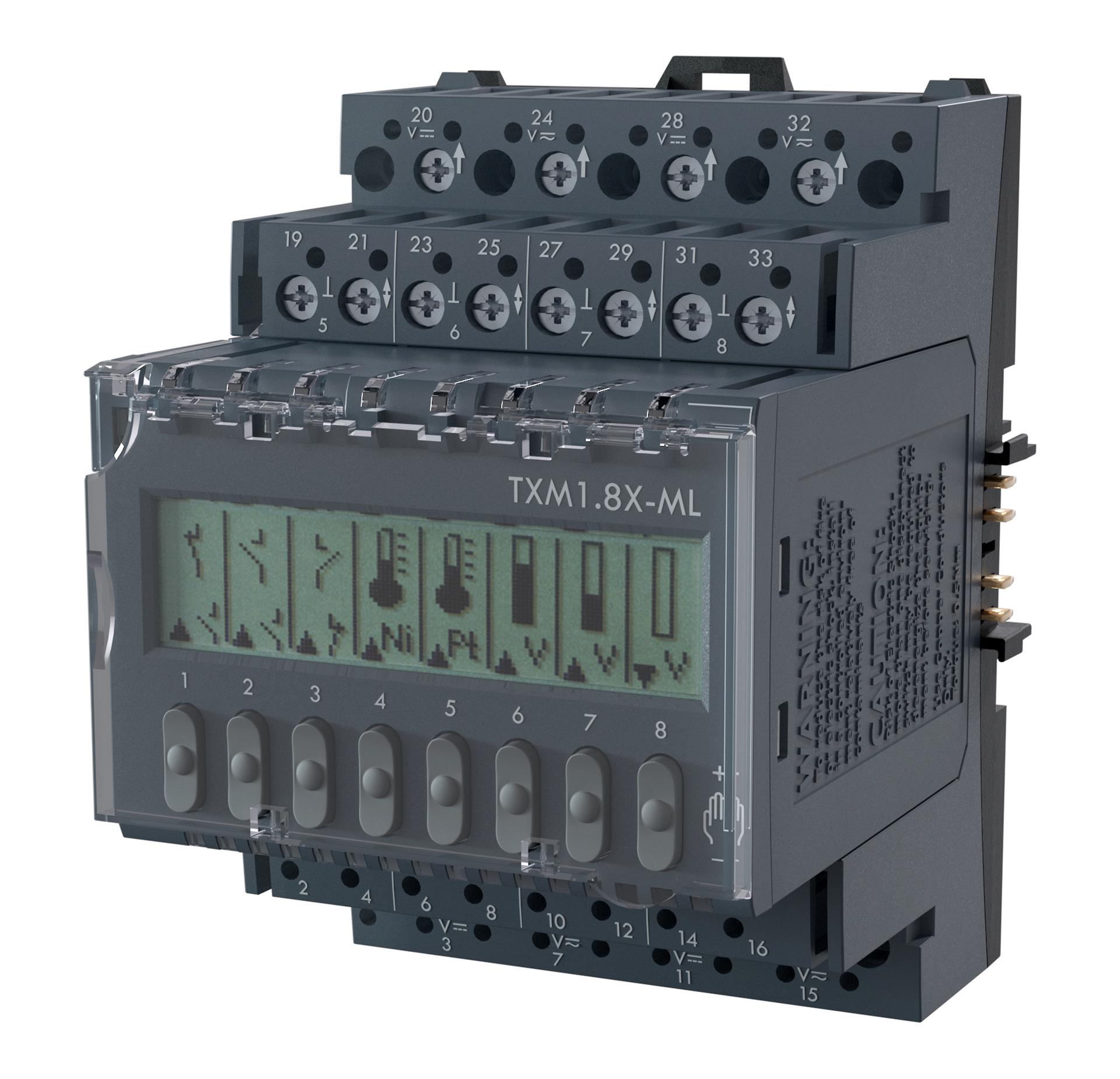  - Siemens  TXM1.8X-ML - Module 8 E/S Universelles 4..20mA  Avec Dérogation Et Afficheur Lcd