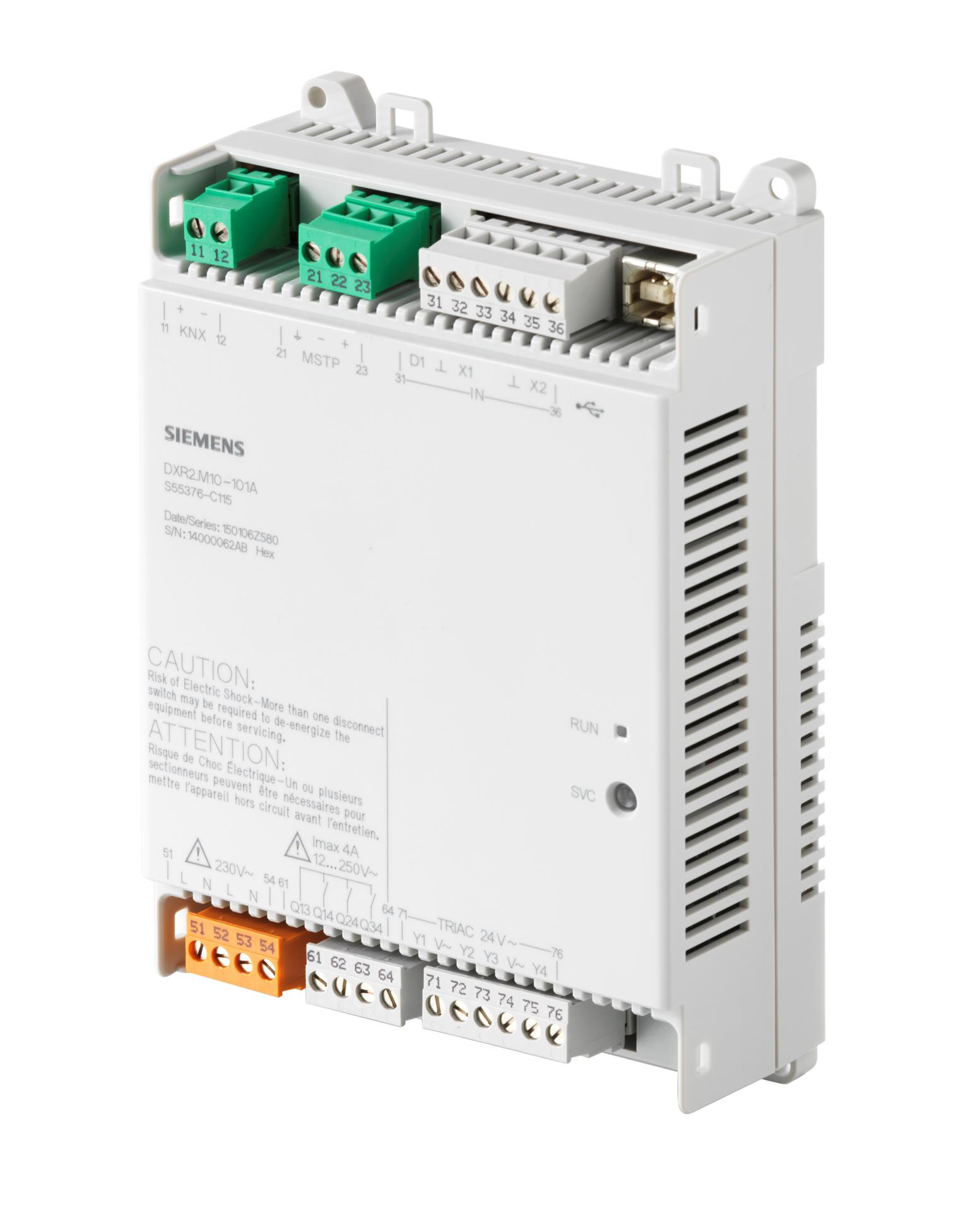  - Siemens  DXR2.M10-101A - Régulateur CVC DXR2.., 230VAC, BACnet/MSTP