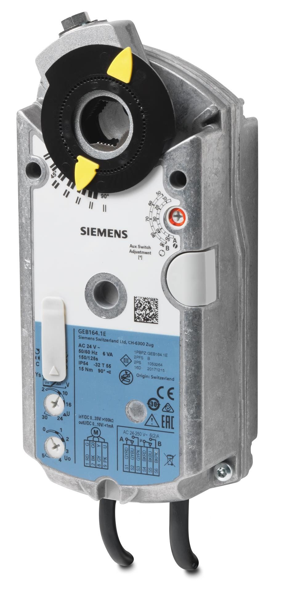 SERVOM. DE CLAPET D'AIR - Siemens GEB361.1E -  Servomoteurs Rotatifs De Volets D'Air 20 Nm. Sans Ressort De Rappel