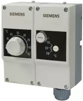 CAPTEURS ToR - Siemens  RAZ-ST.1500P-J - Thermostat double de réglage ext 15...95°C int 110-130°C réarmement manuel (1/2" 100mm)