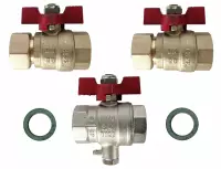 Accessoires - Siemens  HMXI-K001002 -  Installation Set Rp ¾“- Ball Valve Rp ¾“ With Coupling Nut G ¾“ And Flat Gaskets