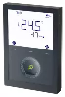  - Siemens  RDG200KN/BK - Thermostat de pièce communicant en KNX. Sorties de régulation modulantes (Chrono-proportionnelles ou 3-points) ou Tout-ou-Rien; Ventilateur (3-vitesses ou 0/10V DC) ou applications universelles, noir