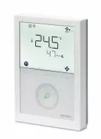  - Siemens  RDG204KN - Wall-mounted room thermostat for fan coil and universal appl, with CO2